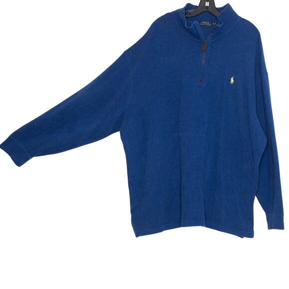 Polo Ralph Lauren 1/4 Zip Pullover Preppy Casual Classic Country Club Blue 2XLT - Picture 7 of 7